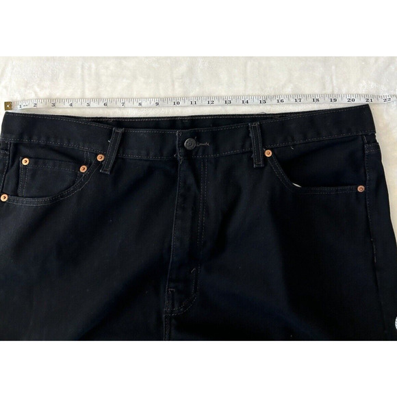 Levi's 505 Jeans Men's Regular Fit Black Casual Straight Leg Denim Size 42x30 - Picture 3 of 8